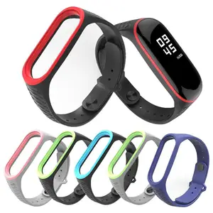 replacement soft silicone sports watchband wrist strap for xiaomi mi band 3 4 wearable devices smart accessories free global shipping