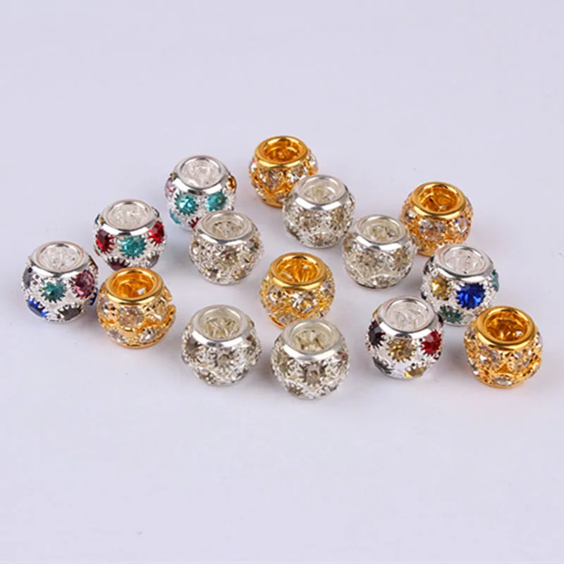 2 шт цветные вязанные крючком косички для волос dread dreadlock бусины трубчатые кольца