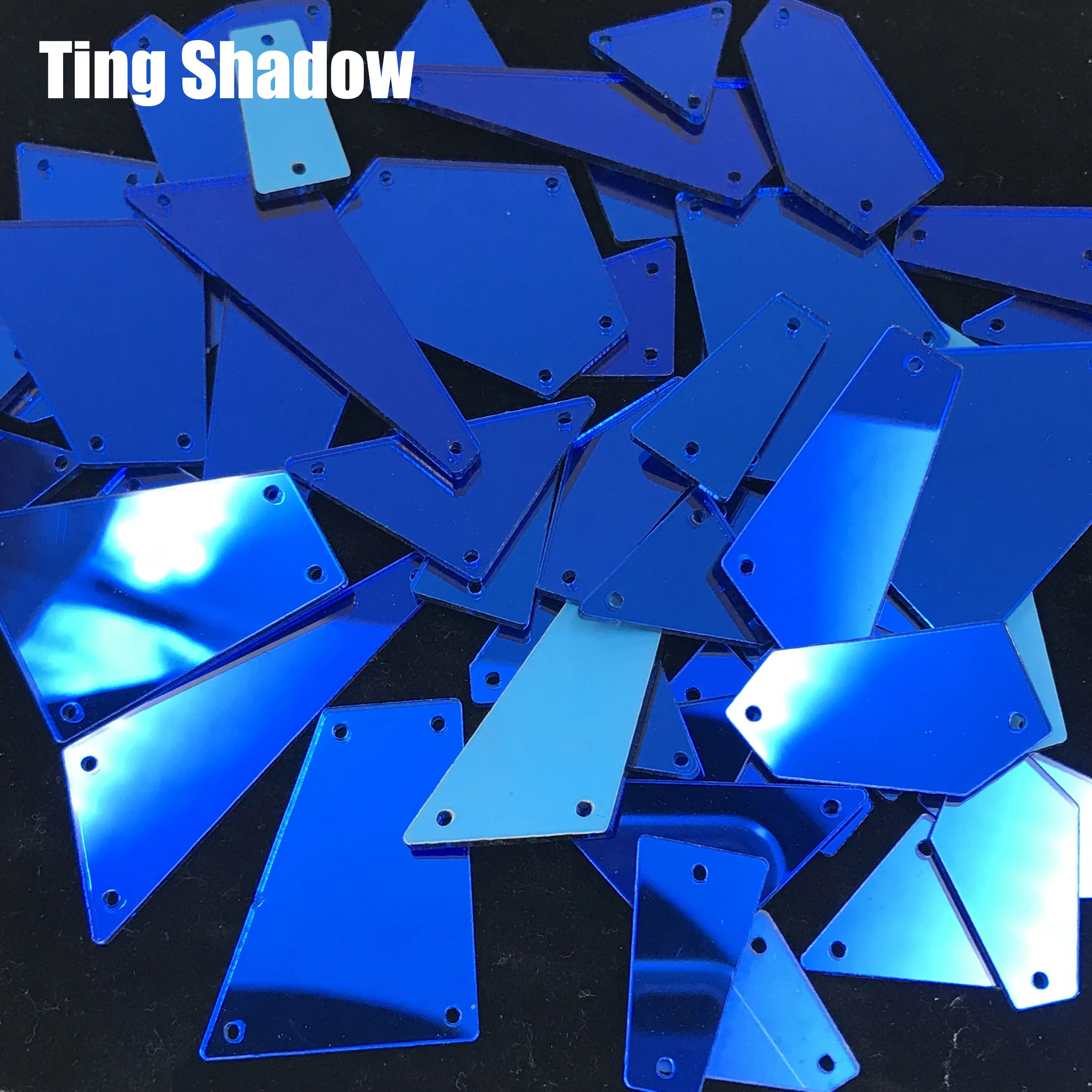 Смешанный размер 50 шт розовый желтый синий акриловое зеркало пришитое Стразы