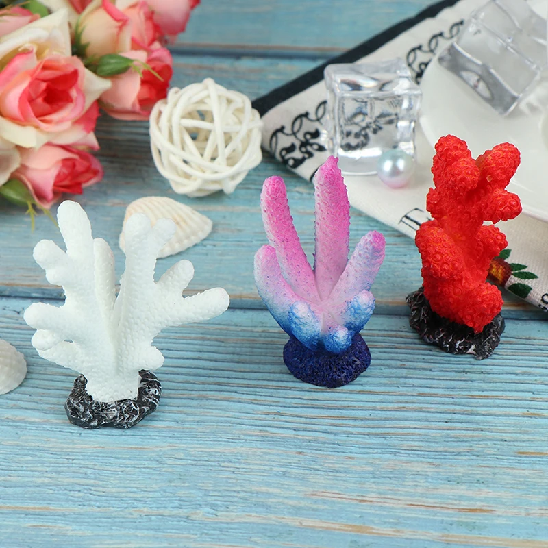 1 шт. украшение для аквариума из смолы искусственный Коралл милый красочный