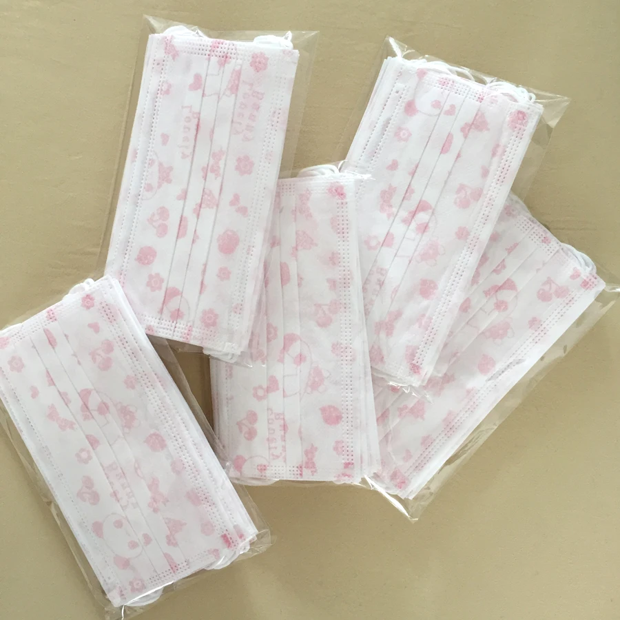 50 шт. Антивирусная удобная маска для лица одноразовая 3-слойная