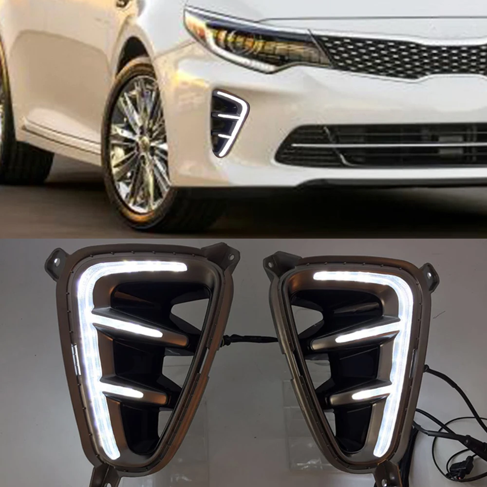Автомобильная проблесковая 1 пара для Kia K5 Оптима 2016 2017 светодиодный DRL Дневной