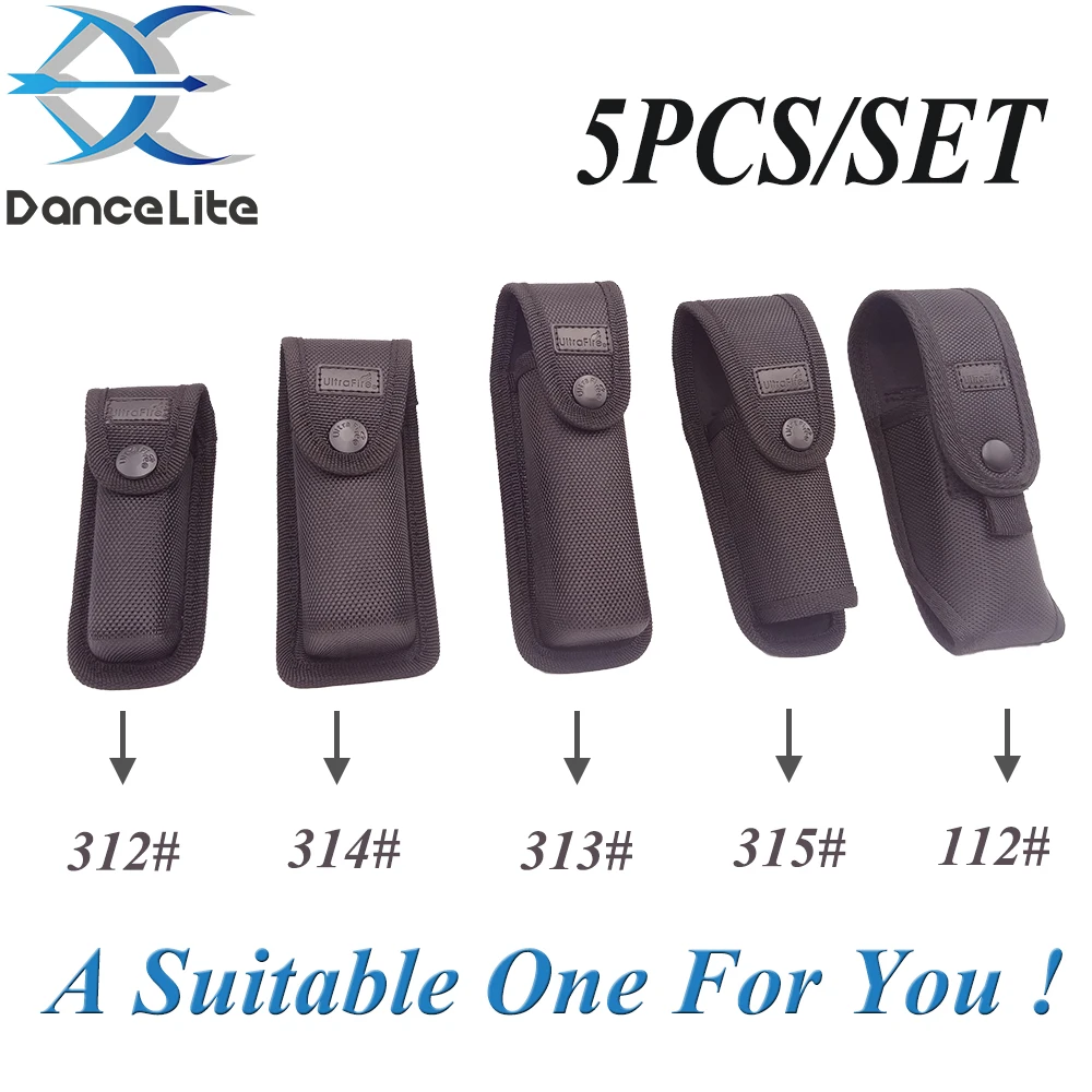 5 шт./компл. чехол для фонарика нейлоновый тактический Чехол фонарика|Портативные