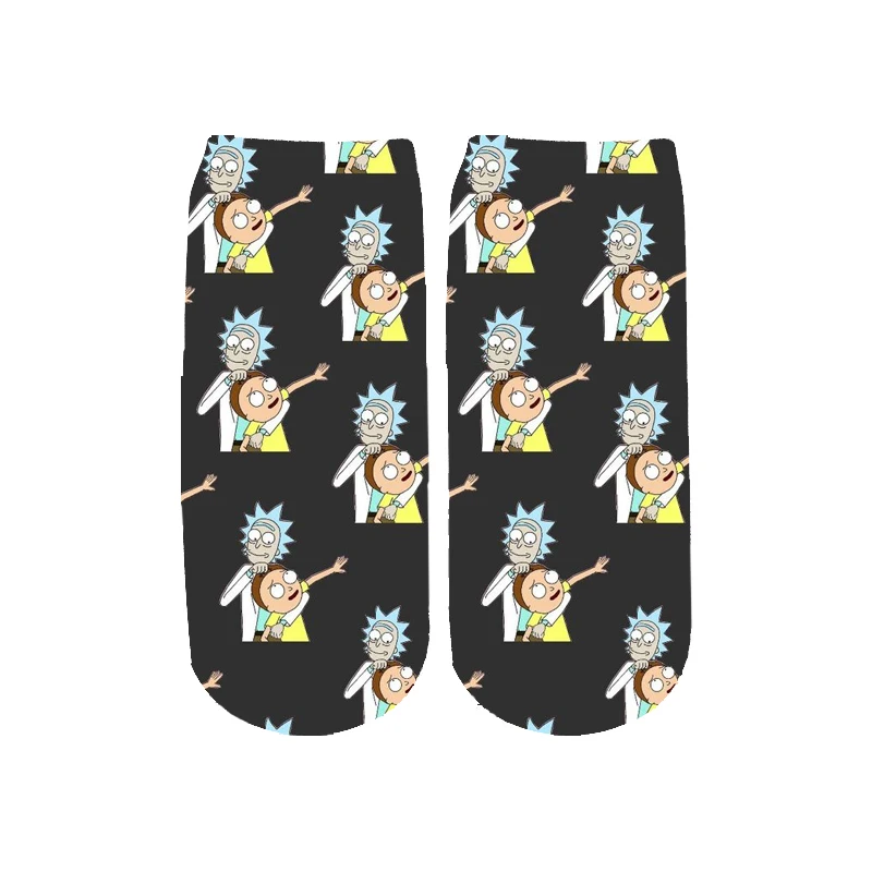 8 Новейшие Rick and Morty 3D печатных мультфильм милые короткие носки для мужчин женщин harajuku корейские носки RS-001 - Цвет: 8