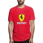 Футболка Мужскаяженская с 3D-принтом эмблемы Ferrari, модная Повседневная рубашка с коротким рукавом, топ в уличном стиле, большой размер, Италия