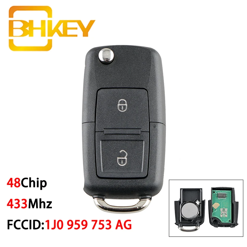 BHKEY 1J0 959 753 AG для ключа VW ID48 чип дистанционный ключ VW/VOLKSWAGEN Beetle Bora Golf Passat