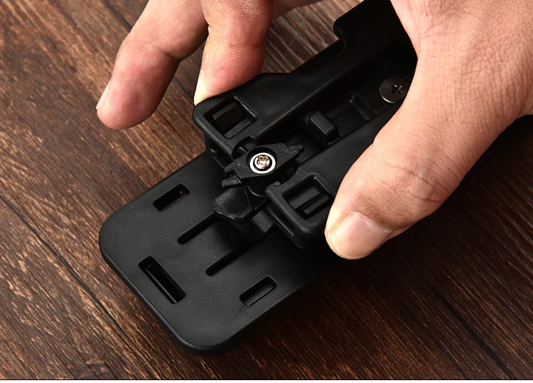 360 Degree Rotation Universal Baton Holder Extensible Black Baton Holder Case Pouch for outdoor police baton telescopic self def