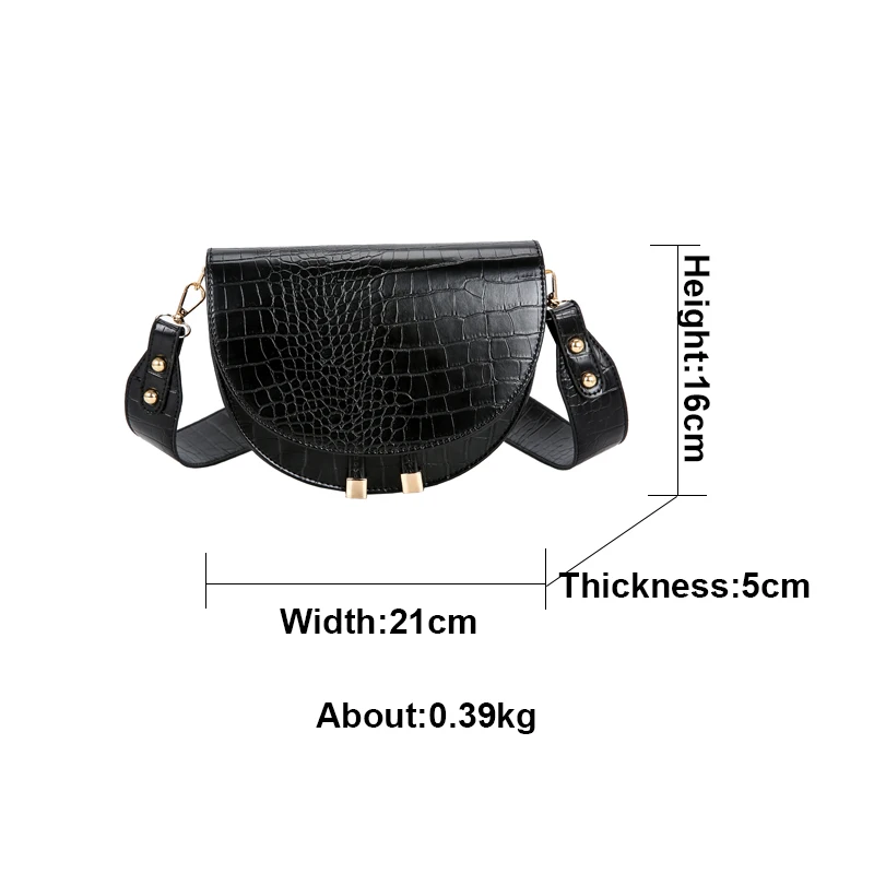 

ATLI New Solid Color PU Leather Saddle Bags For Women 2021 Small Lady Shoulder Simple Bag Female Travel Handbags and Purses