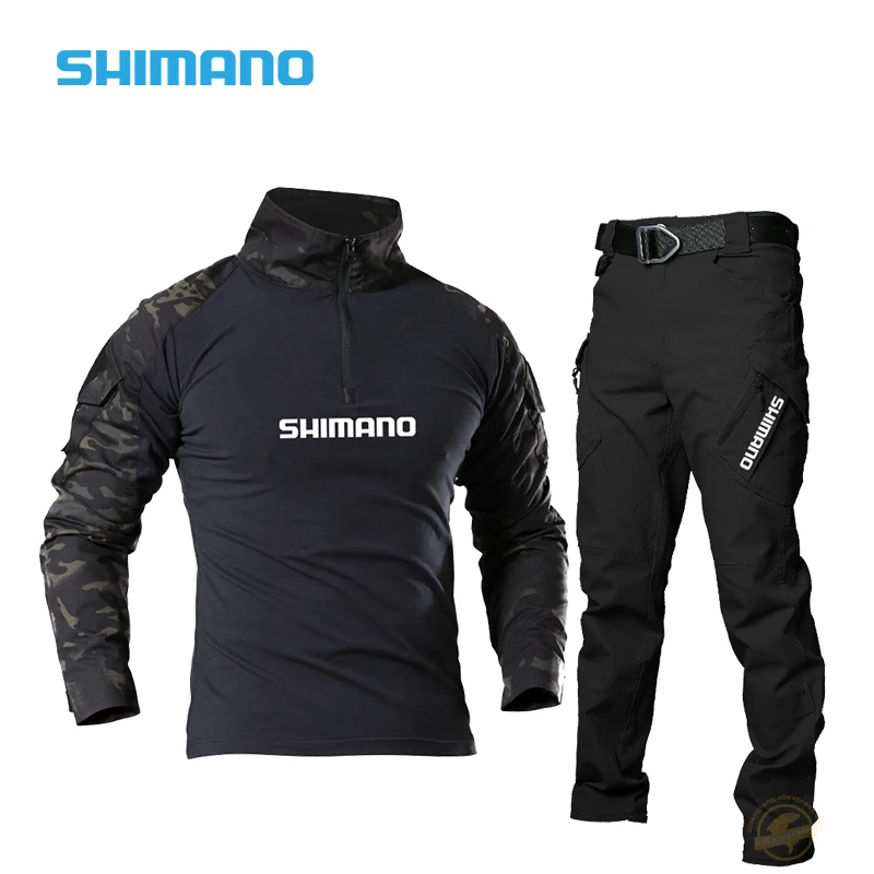 

Мужская осенняя одежда для рыбалки SHIMANO, походные дышащие костюмы для рыбалки, комплект для альпинизма, рыбалки, охоты, велоспорта