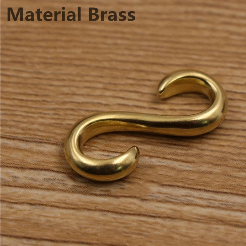 Латунь крюк Пряжка Скоба s-образный разъем для брелка сумка Паракорд с браслетом