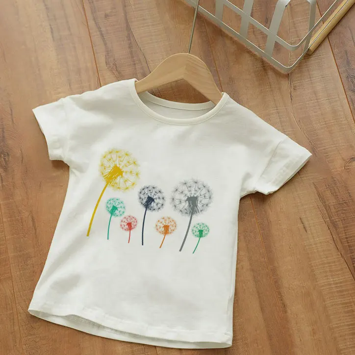 

Dandelion Wildflower Bouquet Plant Print Boys Clothes T Shirt Girl Casual Kids Tshirt Cartoon Girls T Shirts Unisex Cute