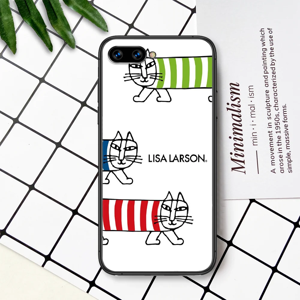 

Lisas Larson Art Cat Phone Case For Huawei Honor 6A 7A 7C 8 8A 8X 9 9X 10 10i 20 Lite Pro Play black Waterproof Soft Prime