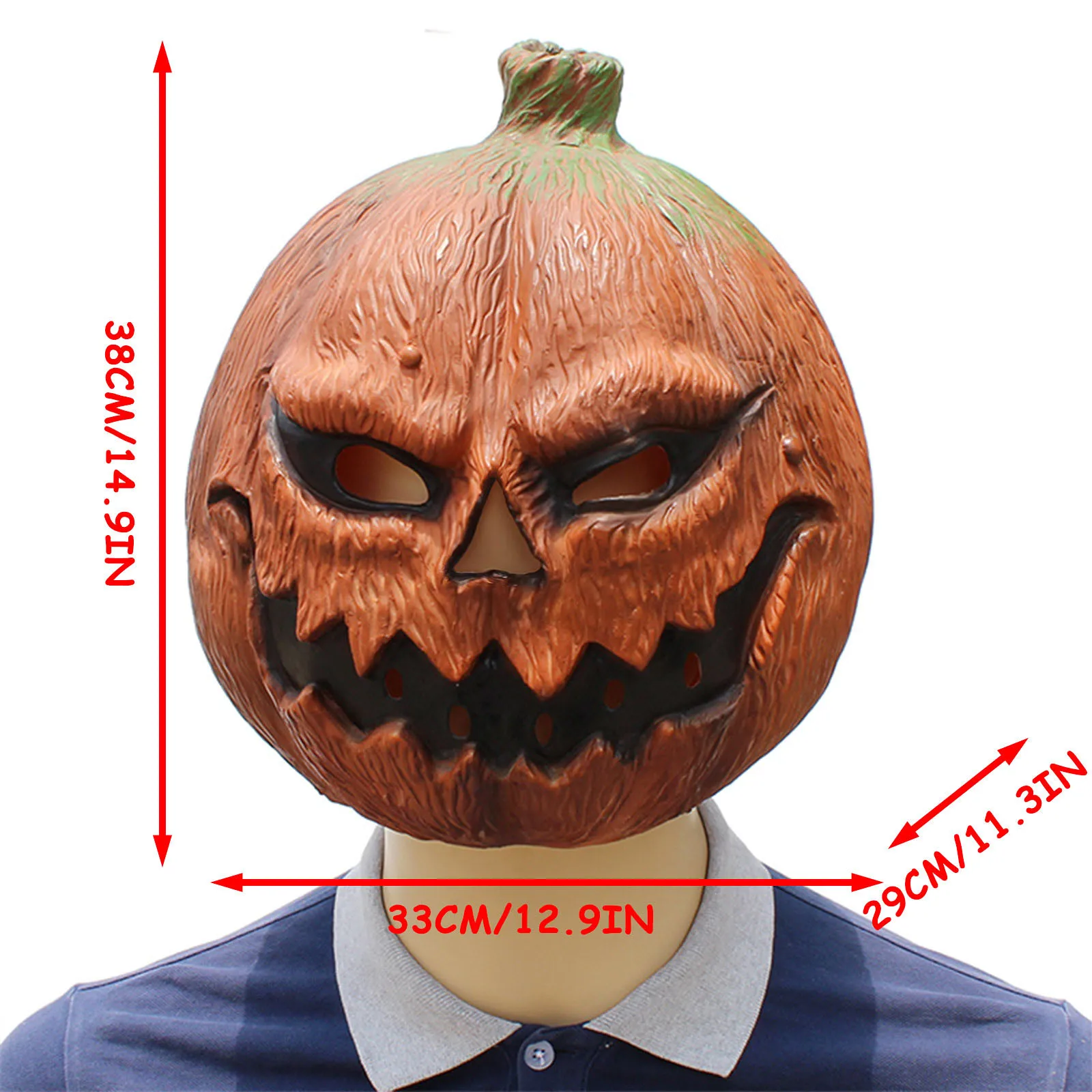 

Funny Active Atmosphere Props Mask Pumpkin Silicone Face Mask Halloween Party Cosplay Headgear For Costume Party Mask Hot Sale
