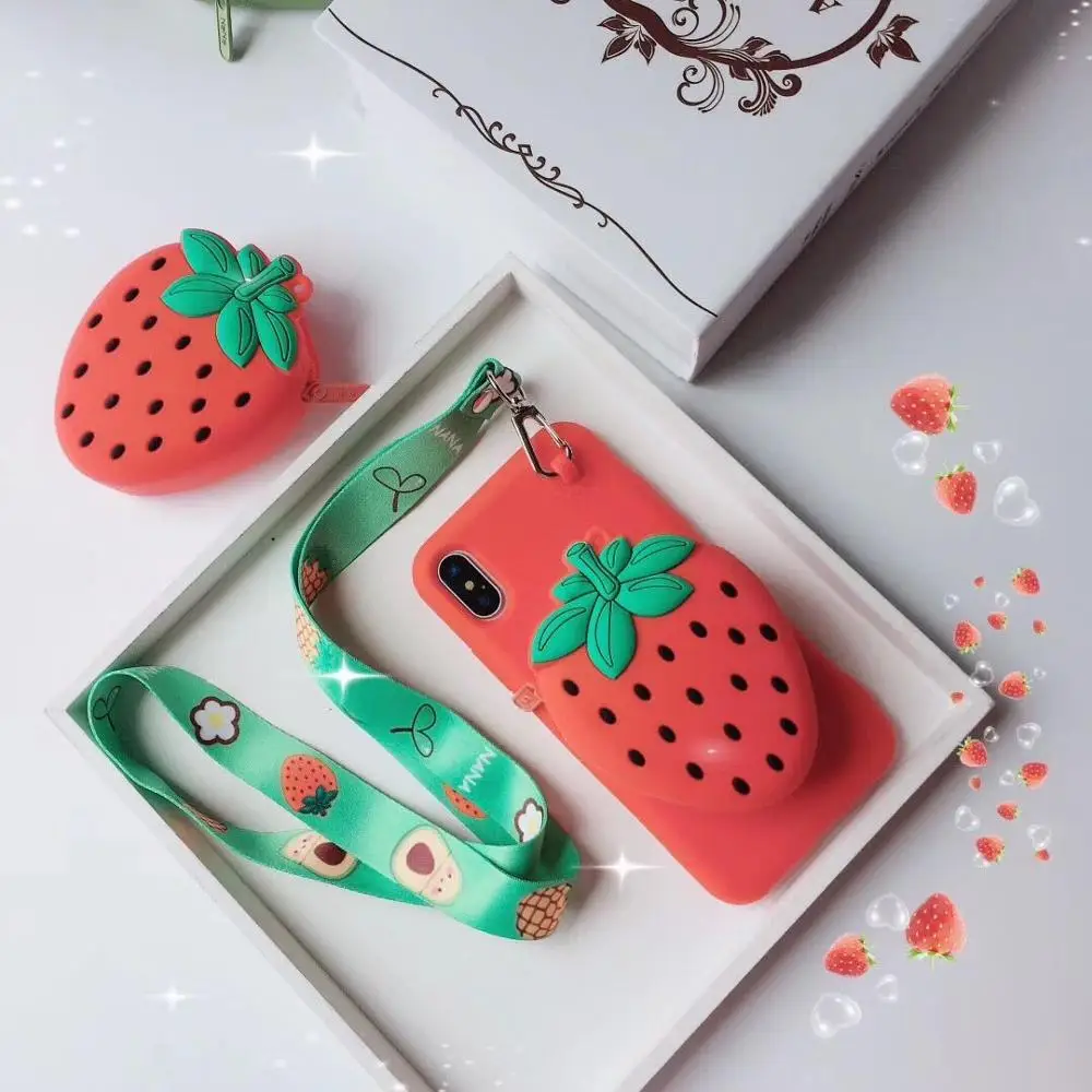 ORYKSZ 3D Прекрасный авокадо кошелек с ананасом силиконовый чехол для телефона IPhone X