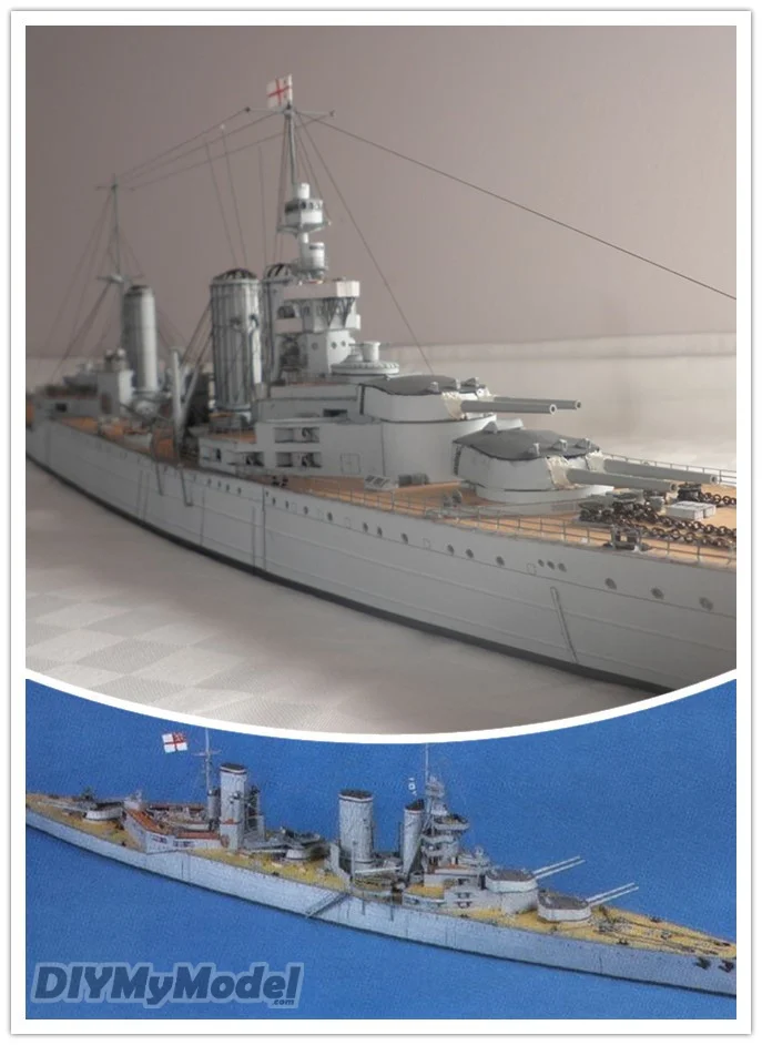 

DIYMyModeI 1:250 British Royal Navy Lion-class Battlecruiser DIY Handcraft Paper Model Kit Handmade Toy Puzzles