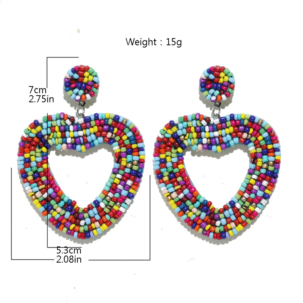 CWEEL INS трендовые женские массивные Серьги Boho Этнические Красочные Висячие