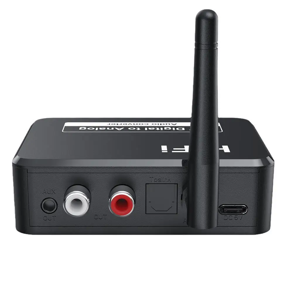 

Bluetooth 5.0 Receiver U Disk Digital to Analog Audio Converter Spdif Optical Fiber to 3.5MM AUX 2 RCA Amplifier Speaker Car kit