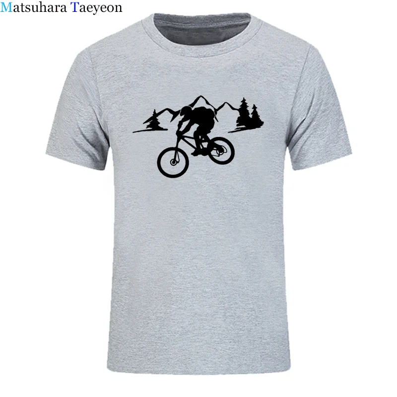 

Riding On A Mountain Path T Shirts Funny Day Present Men Tshirt Cotton Print Short Sleeves New Clothing Shirt Tees