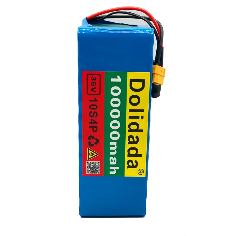 

New 2021 36V 10S4P XT60connector battery pack 1000W high power battery 42V 100000mAh Ebike electric bike BMS+42V2A Charger