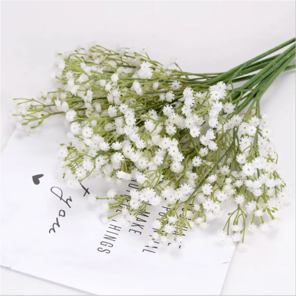 

3 Bunches of Artificial Flowers Bride DIY Wedding Family Hotel Lovers Garden Photography Christmas Halloween Decoration Decor