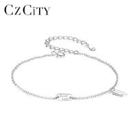 czcity 100 925 sterling silver good luck charms bracelet for women simple fashion party dating female bracelets fine jewelry