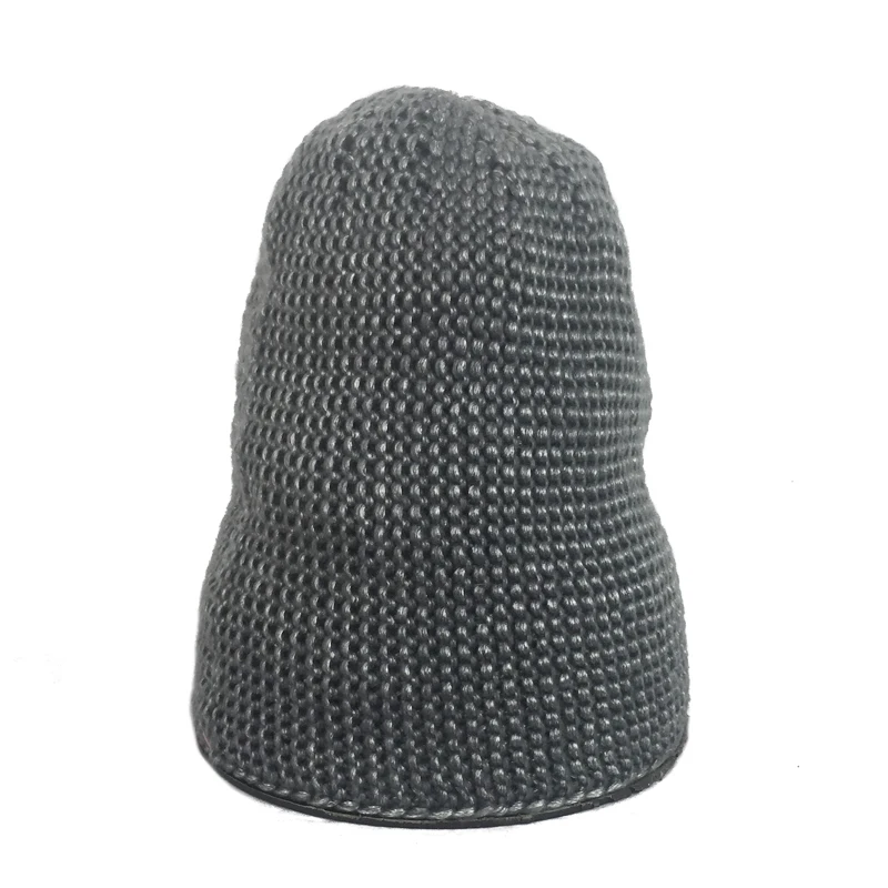 CHING YUN зимние вязаные круглые теплые шапки для женщин кашемировая вязаная шапка бини Женская шерстяная пушистая подкладка Посеребренная пряжа - Цвет: grey