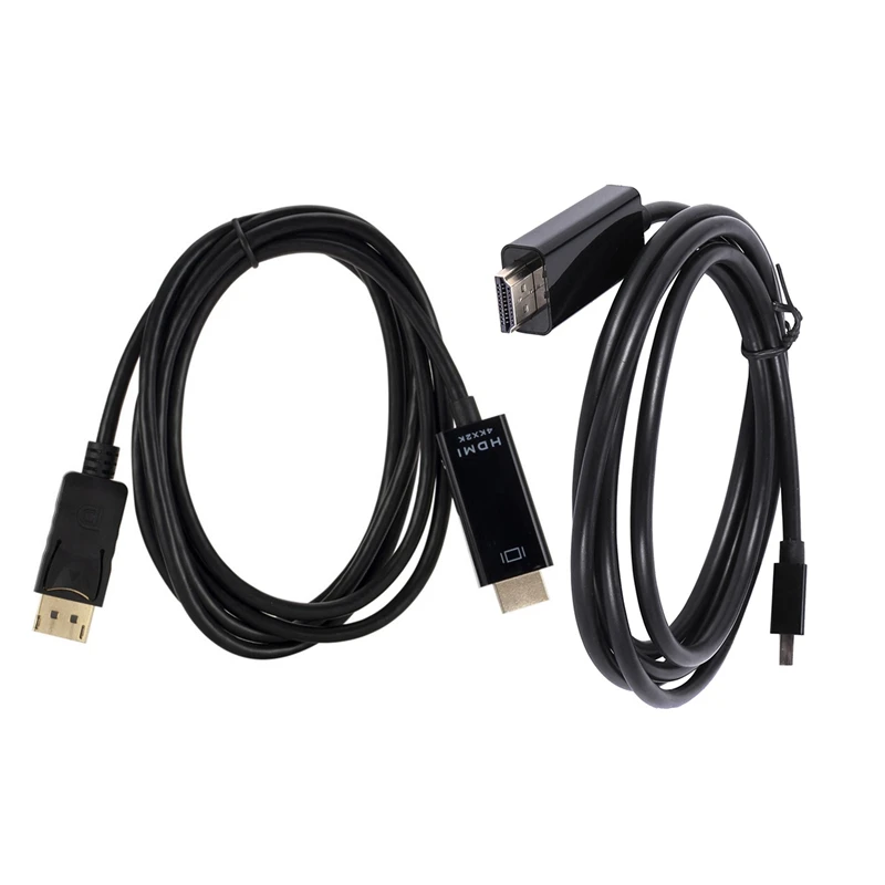 

Мини-Кабель DP-HDMI со штыревыми соединителями на 1,8 м, 1,8 м, 6 футов, кабель с дисплеем DP-HDMI, 4K x 2k, позолоченный адаптер порта дисплея