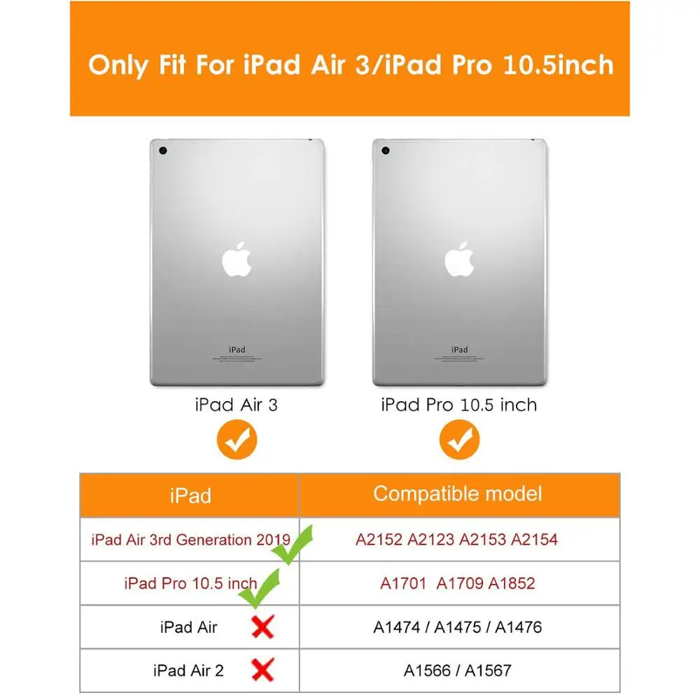 

Ca iPad Air 3 Case Pro 10.5 2019 360 Rotating Hand Shoulder Strap Shockproof Case Built-in Screen Protector iPad Pro 10.5