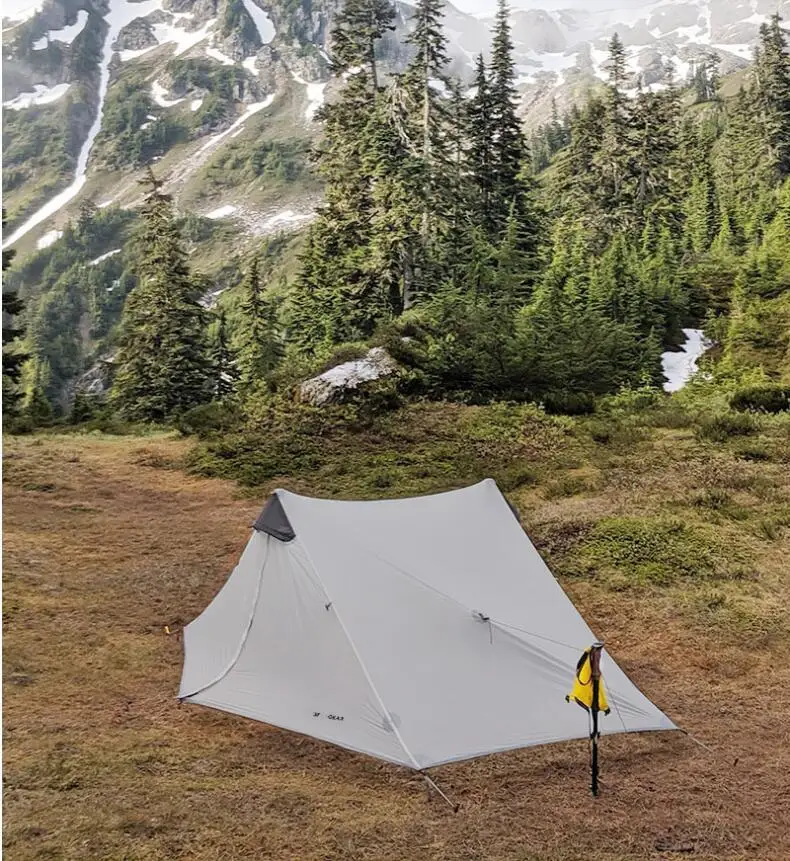

LanShan 2 3F UL GEAR 2 Person 1 Person Outdoor Ultralight Camping Tent 3 Season 4 Season Professional 15D Silnylon Rodless Tent