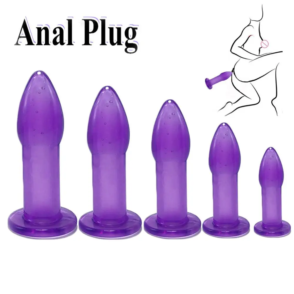 Purple Anal Plug Trainer Butt Speculum Dilator Prostate Anus Massager for Women Men Gay Sex Toys | Красота и здоровье