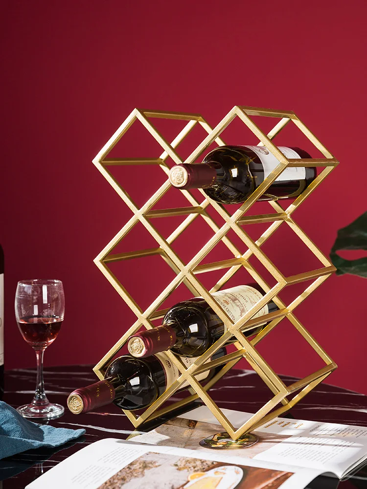 

Европейский стиль, креативный Железный винный шкаф, современный простой декор, для гостиной, для дома, винный настенный барный стеллаж