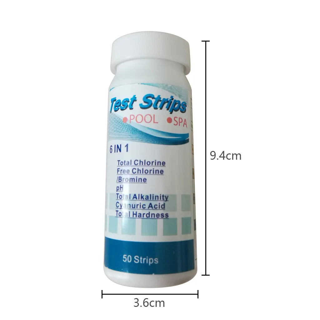 

50 6-in-1 Water Quality Test Paper Value Alkalinity Hardness Water Quality Check Paper Check Pond Test Paper Ph Paper