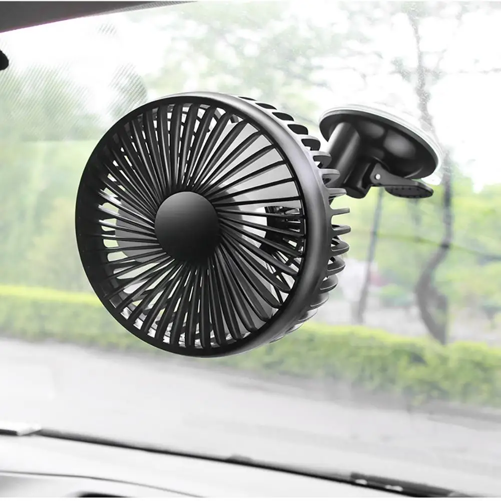 

80% HOT SALES12V/24V Universal Suction Cup Single Head Three Wind Speed USB Car Cooling Fan