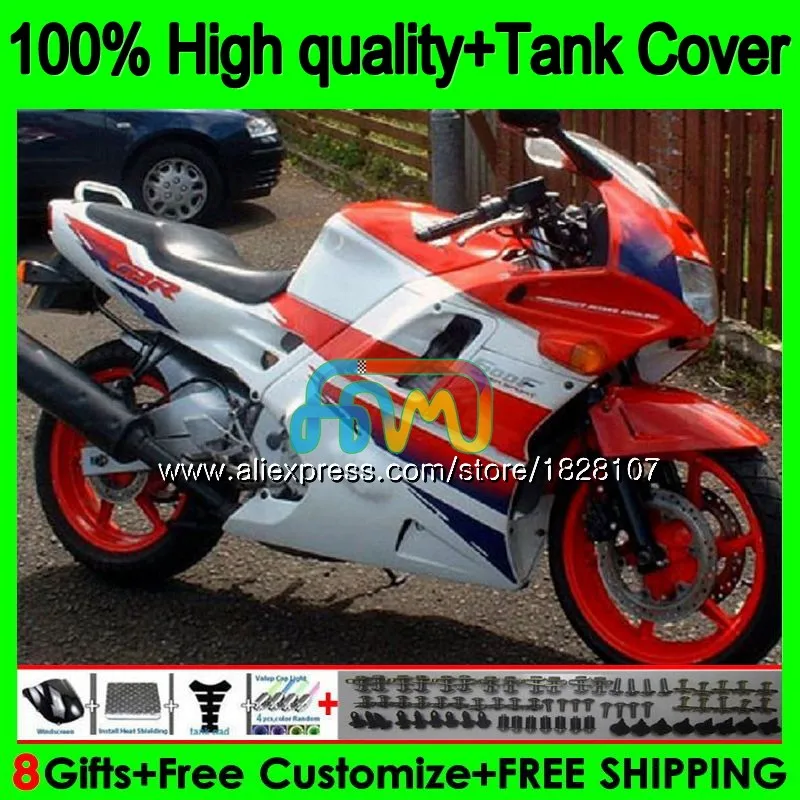 

Горячий Бак для HONDA CBR 600F2, красный и белый обтекатель CBR600FS CBR 600 FS F2 91 92 93 94 1b.65 CBR600 F2 CBR600F2 1991, 1991, 1996, 1994