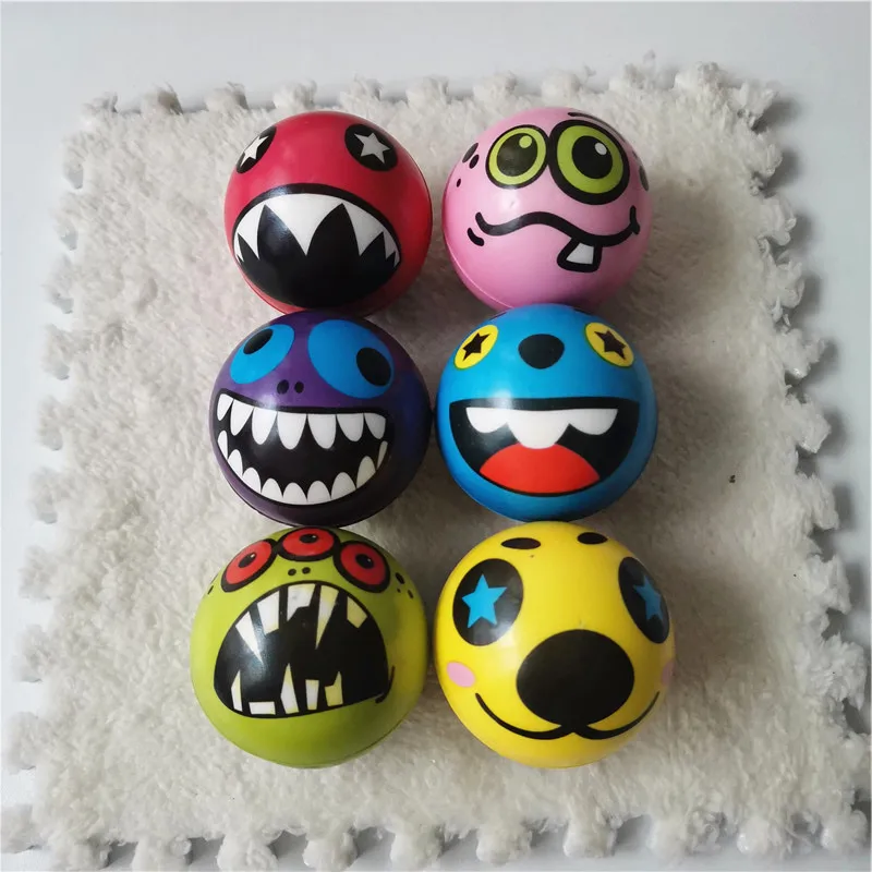 6pcs random color 6,3 см мягкая пена антистресс рельефные шарики для сжимания игрушки футбол, баскетбол, бейсбол, теннис забавные игрушки для детей 6 шт - Цвет: 6pcs random color