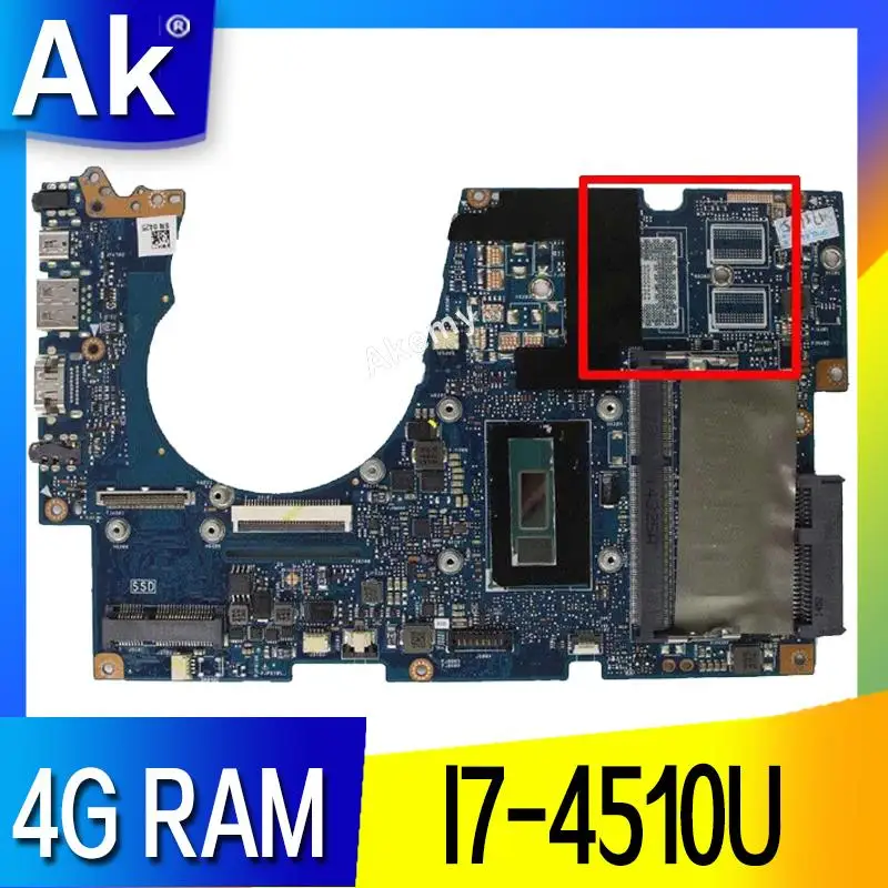 AK UX303LA материнская плата для ноутбука ASUS UX303LB UX303LN UX303L UX303 тест оригинальная 4G RAM I7