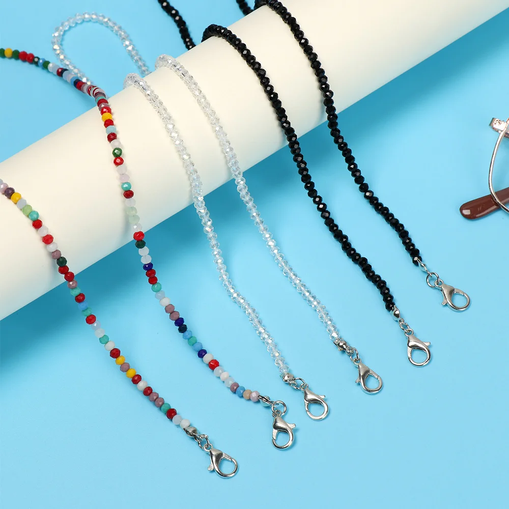 

Rhinestone Beaded Chain Face Mask Lanyards Eyeglasses Strap Cord Holder Anti-lost Necklace Bracelet Glasses Chain