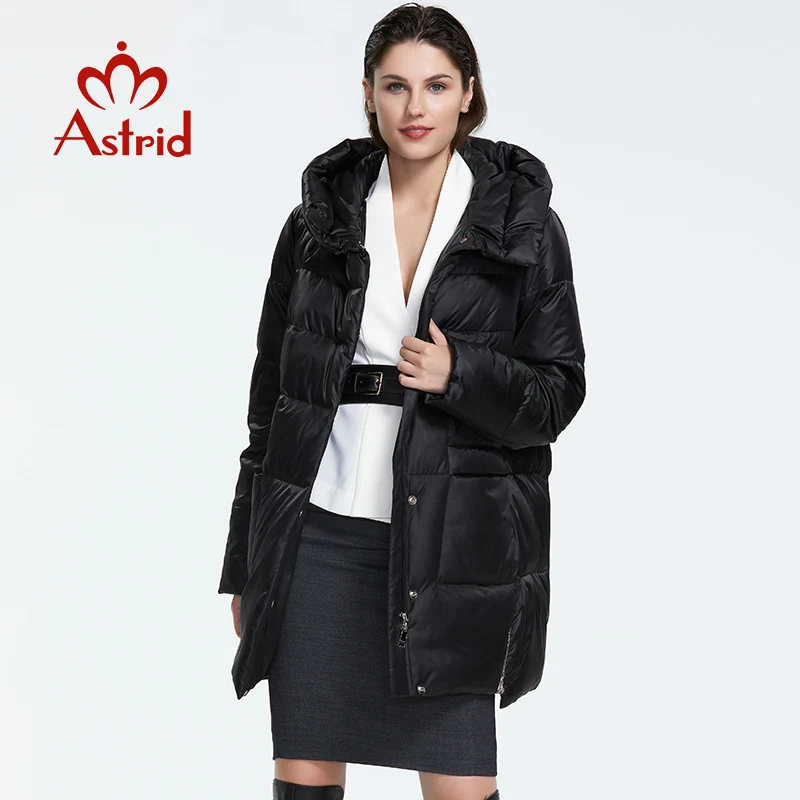 Astrid 2019 Зима новое поступление пуховик женская свободная одежда верхняя высокое