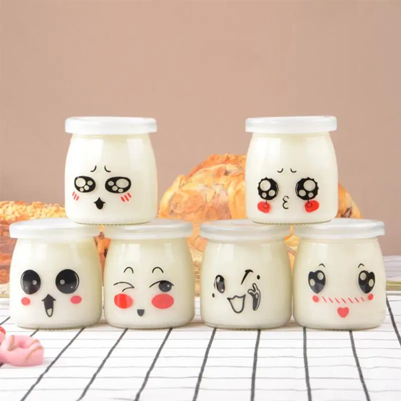 6 шт 100 мл бутылочки для пудинга симпатичная термостойкая стеклянная Желейная