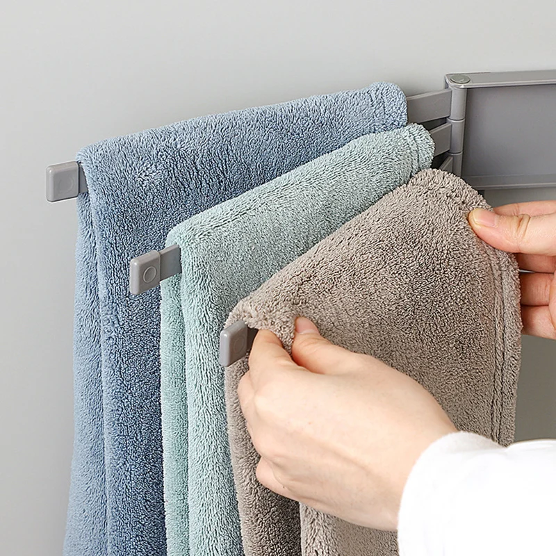 

Hot 1 Pcs Storage Rack Holder Towel Shelf Wall Hanging Roll Paper Durable For Bathroom Kitchen FQ-ing