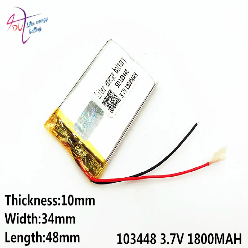 3 7 V 1800 mAH 103448 PLIB полимерный литий ионный/литий ионный аккумулятор для GPS mp3 mp4 mp5 dvd