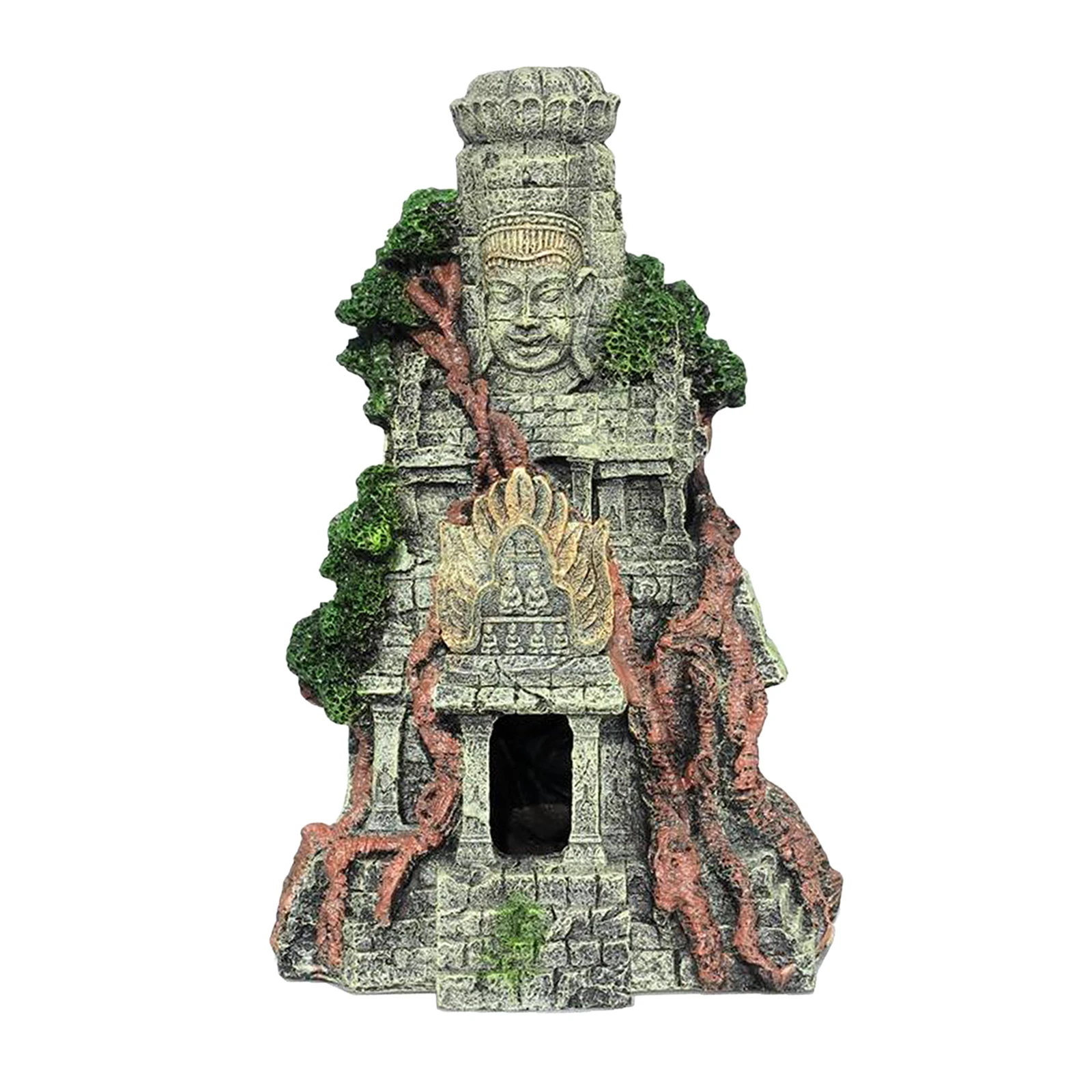 

Crafts Zen Buddha Aquarium Moss Landscape Scene Shelter Cave Fish Tank Decor