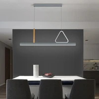 minimalist gray long led ceiling chandelier for bedroom living dining study room kitchen corridor hall nordic home luminaries