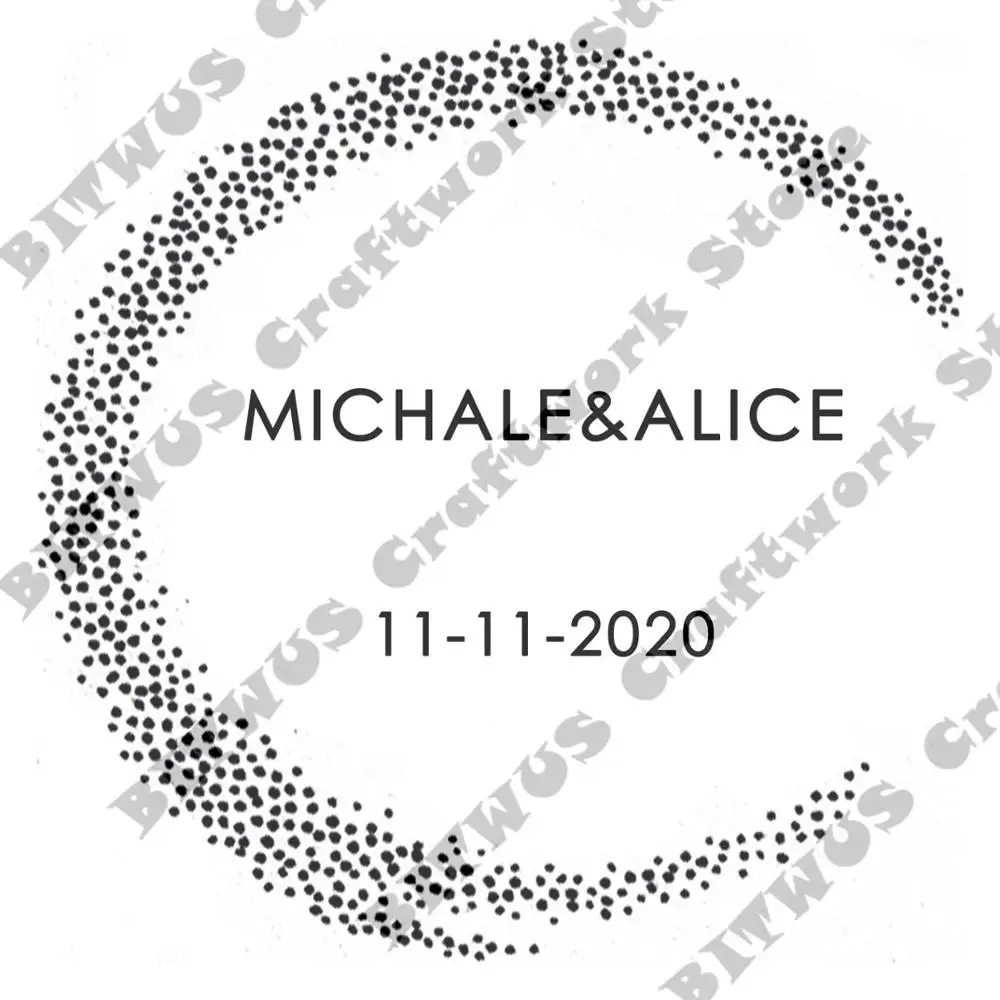M202 40 мм круглая Персонализированная Свадебная Марка 9 выбор стиля Самостоятельная Заправка чернилами таможенная печать с персональным именем и датой для пригласительных карточек - Цвет: M202