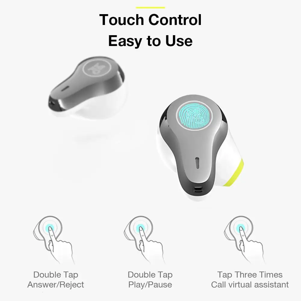 Беспроводные наушники Bluetooth 5 0 двойные наушники-вкладыши водонепроницаемые