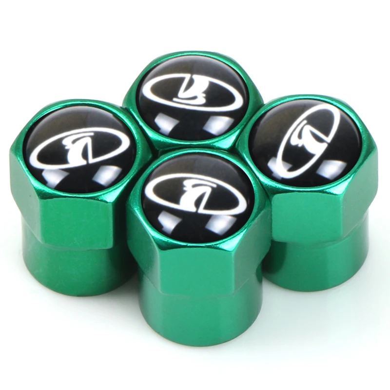 Стайлинг автомобиля 4 шт. Металлические колпачки для клапанов колес стержней