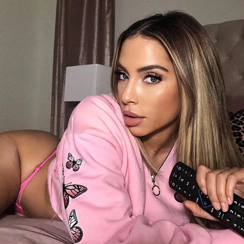 

Harajuku Korean Style Womens Hooded Hoodies Plus Size Streetwear Sweatshirt Autumn Hoodie Pink Cropped Sweatshirts