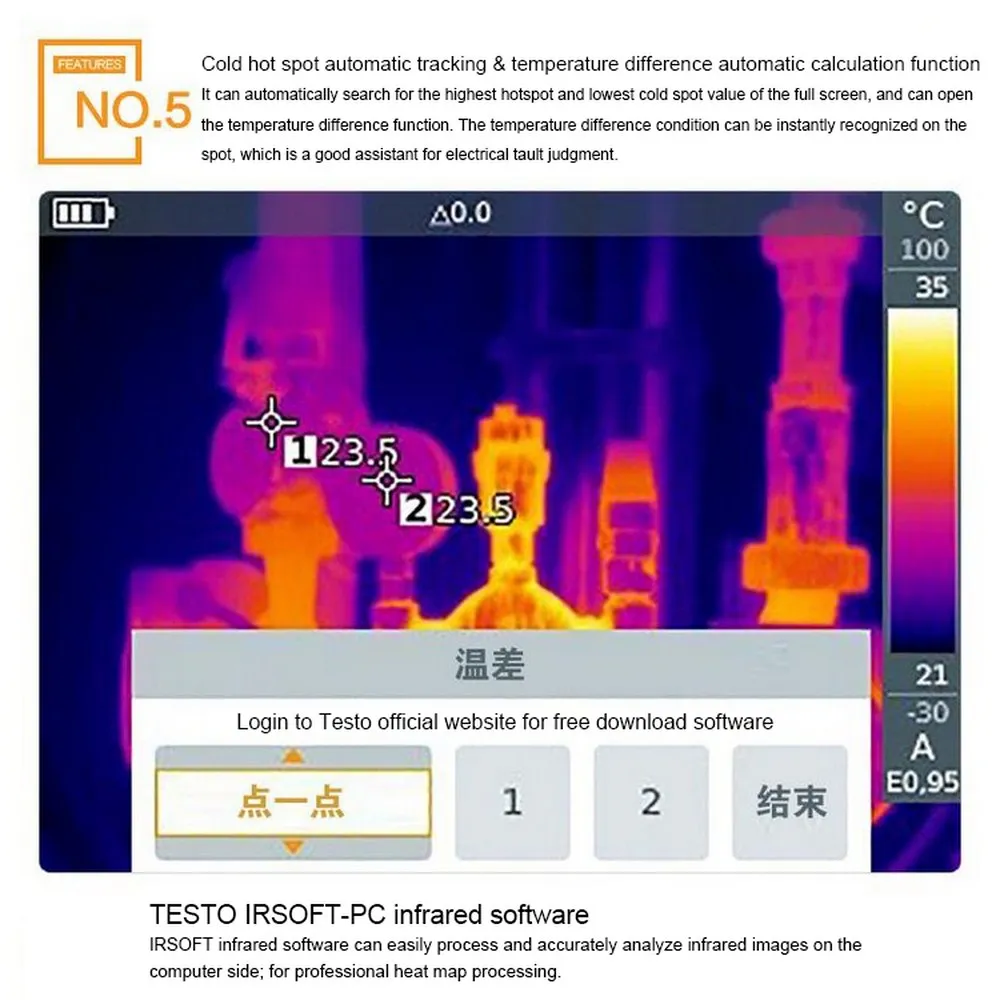 Оригинальный Инфракрасный Тепловизор Testo 868 камера Wi-Fi мобильное устройство