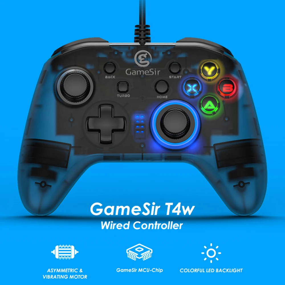 

FOR GameSir T4w USB Wired Game Controller for Windows 7/8/10 PC Gamepad with Vibration and Turbo Joystick for Steam Games