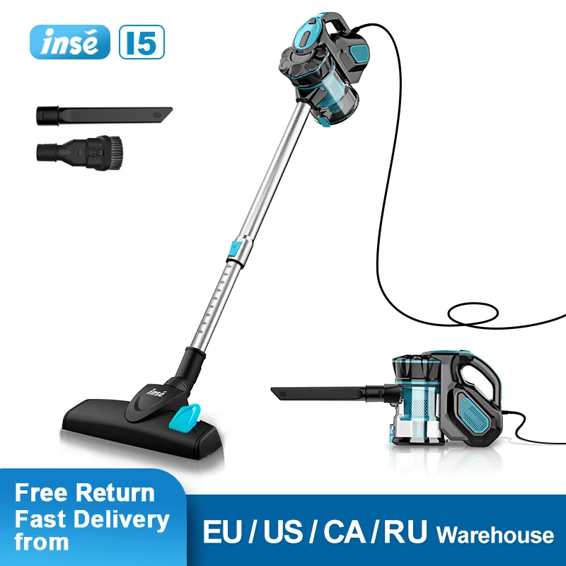 Vacuum Cleaner Corded INSE I5 18kpa Powerful Suction 600W Motor Stick Handheld Vaccum Cleaner for Home Pet Hair Carpet